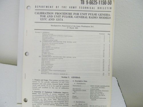 Military (G-R) 1217C, 1217A Calibration Procedure Instructions