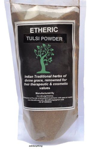 Etheric Tulsi (Basil) Leaf Powder 100gms Free Shipping worldwide
