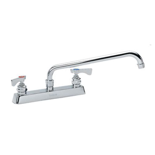 Krowne 15-502L - Royal 8&#034; Center Deck Faucet, 8-1/2&#034; Gooseneck Spout, Low Lead