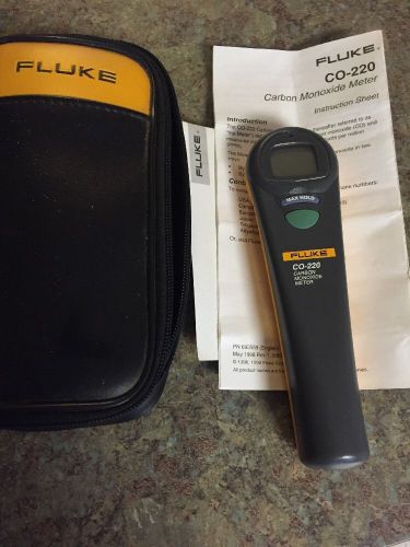 Fluke co-220 carbon monoxide gas meter tool great condition for sale