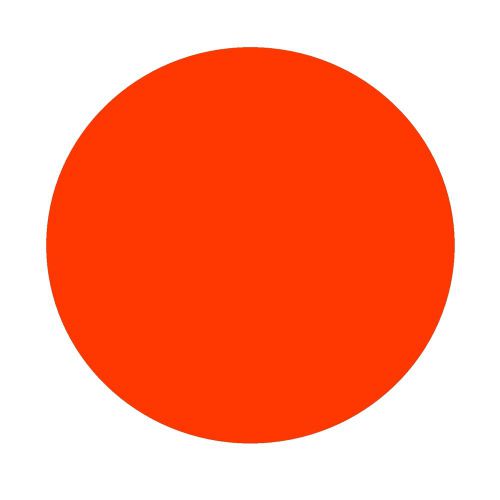 3/4&#034; Diameter Fluorescent Red Circle Labels (500 per Roll)