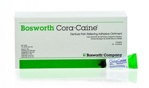 Cora-Caine Denture Pain-Relieving Adhesive Ointment 16621 - Bosworth 36 4g Tubes