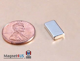 100 pcs rare earth neodymium block 3/8&#034; x 3/16&#034; x 1/16&#034; thick strong magnet sale for sale