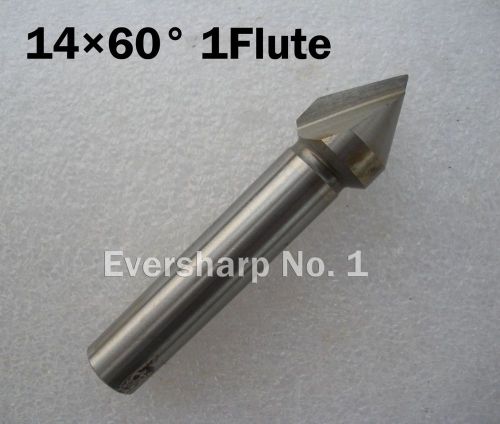 New 1pcs HSS Chamfer End mill Cutter Dia 14mm 60 degree 1 Flute Countersink Bit