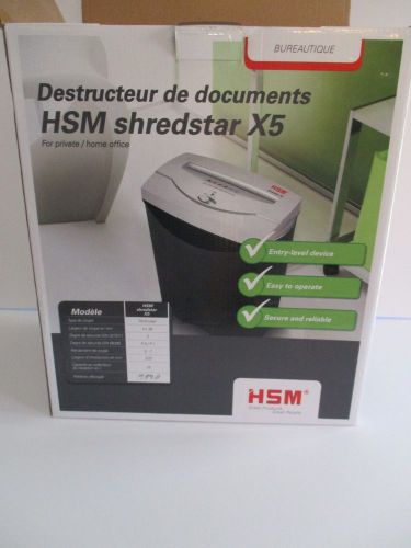 HSM SHREDSTAR X5 DOCUMENT SHREDDER NEW IN OPENED BOX