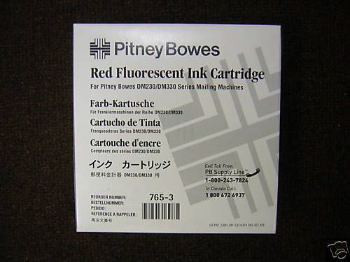 PITNEY BOWES 765-3 RED INK CARTRIDGE