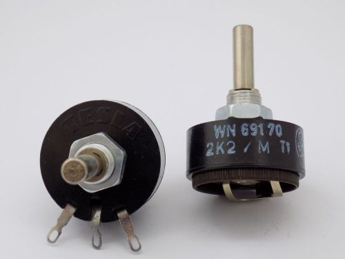 2x Tesla T101 2.2 KOhm 2W Rotary Potentiometer 2.2 KOhm 2K2/K 2W T101