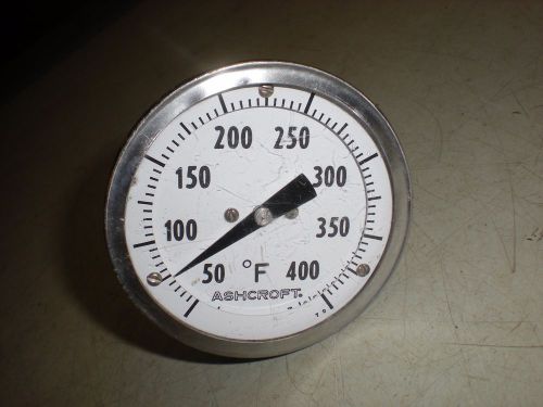 Ashcroft 3&#034; thermometer 50f to 400f 5&#034; stem for sale