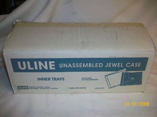 200 NEW Un-Used Black Single CD Jewel Case TRAYS ONLY NO CASE ULINE S-8111T
