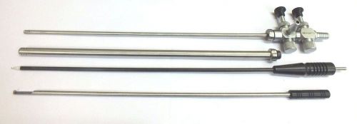 Addler CE New Laparoscopy Hook 5mm, Knot Pusher 5mm + Suction Tube10mm+5mm