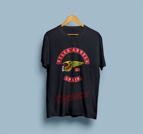 Hamc 1% hells angels spain motorcycle club black t shirt tee size s to 5xl for sale
