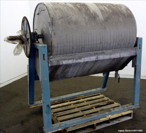 Used- larsson rotary drum vacuum filter, approximate 69 square feet filter area, for sale