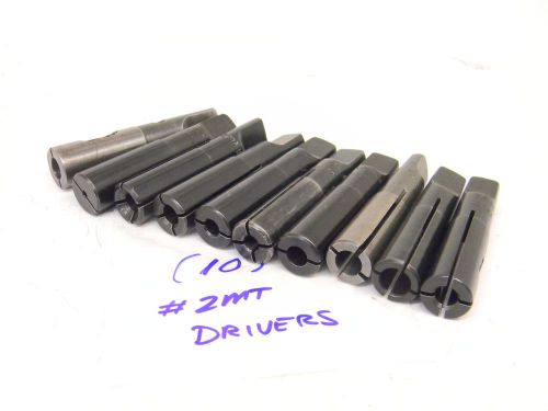 Lot of 10 used assorted mt2 drill drivers and tap driver split sleeves usa #2mt for sale