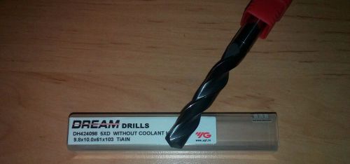 Original, YG1 DREAM DRILLS 9,8mm DH424098 5xD pack(1PCS)