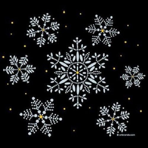 Glitter snowflake heat press transfer for t shirt tote sweatshirt fabric 123a for sale