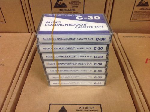 LOT OF 7 AUDIO COMMUNICATOR C-30 CASETTE HIGH DENSITY/LOW NOISE, NEW