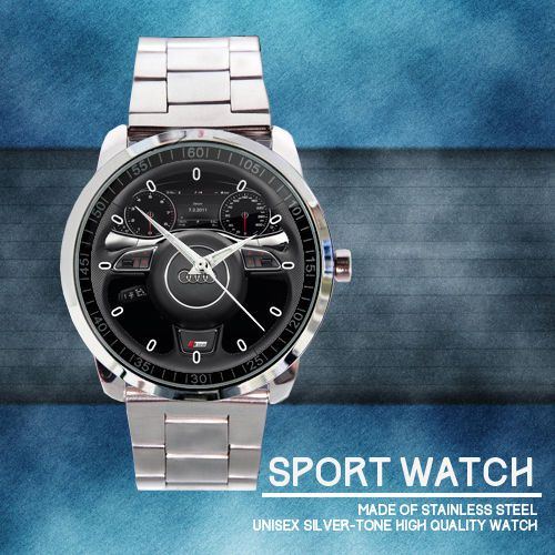 New Aud A6 Avant S lineA4 Q5 A3 A5 Car Racing Steering Wheel Sport Metal Watch