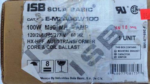 Isb sola basic 100w, e-mza00w100 , metal halide core and coil ballast for sale
