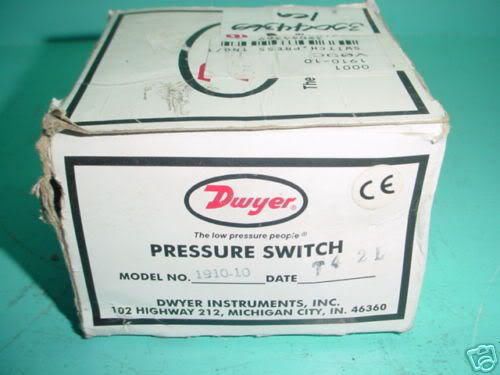 DWYER 1910-10 191010 Pressure Switch