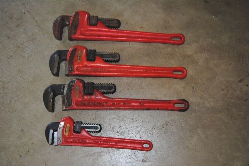 4 Pipe Wrenches 10” 14” Ridgid USA