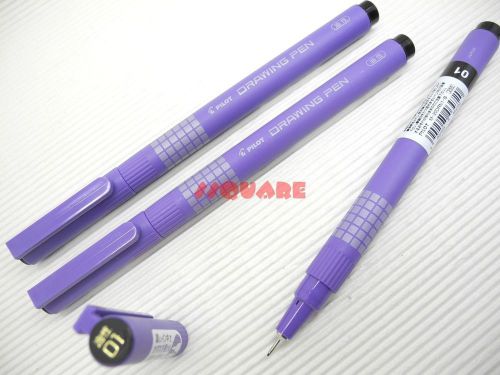 3 Pens x Pilot Oil Based Marker 0.1mm Drawing Pen Liner, Black Pigment Ink