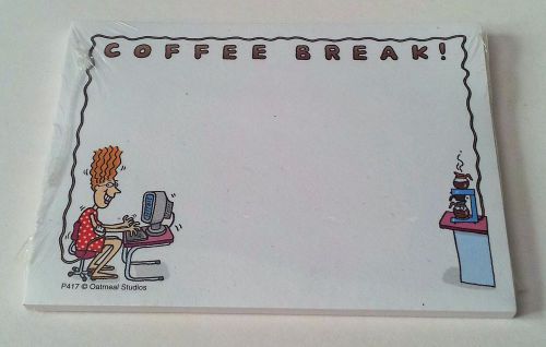 Oatmeal Studios Sticky Notes - Coffe Break! 40 Sheets