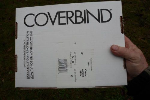 Coverbind Classic Antique White Binding Covers 1/8&#034; 30 Count Box New