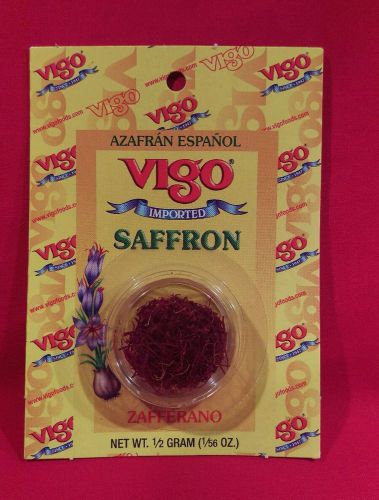 VIGO SAFFRON ZAFFERANO IMPORTED NEW  SEALED  1 LITTLE CONTAINER WITH 1/2 GRAM