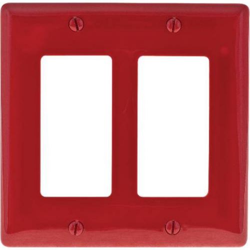 Decorator Wallplate 2-Gang Red Hubbell Electrical Products NP262R 883778102530