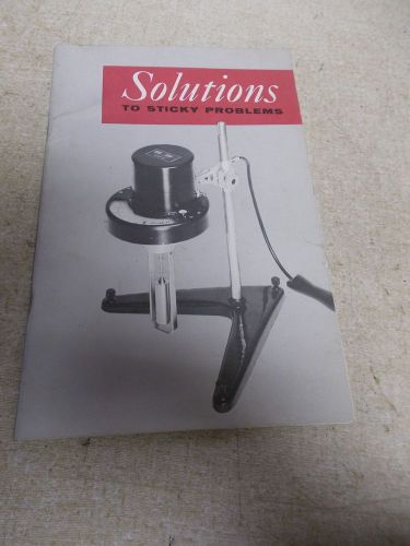 Brookfield Engineering Lab &#034;Solutions to Sticky Problems&#034; User Manual 10M 7181