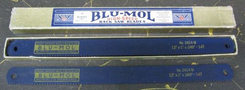 10 Millers Falls Blu-Mol High Speed Hack Saw Blades 12&#034;x1&#034;x.049&#034; - 14T  2414M