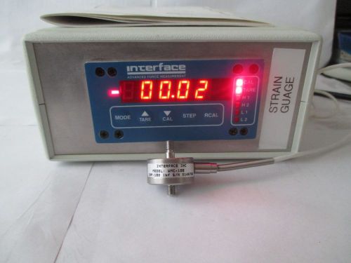 Interface 9820 Strain Gage Indicator with Interface WMC-100 lbf load cell.
