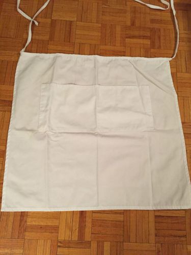 9 white aprons waiters waiterss restaurant supply uniform two pockets