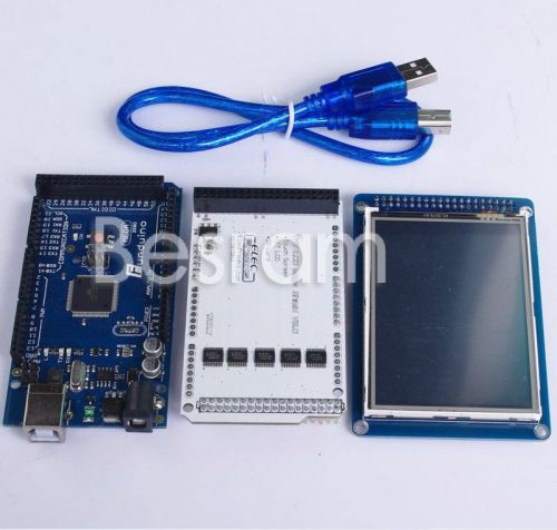 Mega2560 ATmega2560-16AU+3.2&#034; TFT LCD Shield+Touch Screen SD Reader Arduino USB