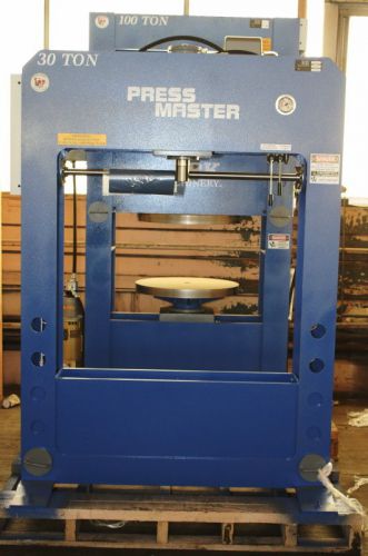 30 ton 12&#034; strk pressmaster hfp-30 h-frame hydraulic press, electric over hydrau for sale