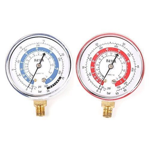 Cyclemore 2pcs air conditioner r410a refrigerant low&amp;high pressure gauge psi kpa for sale
