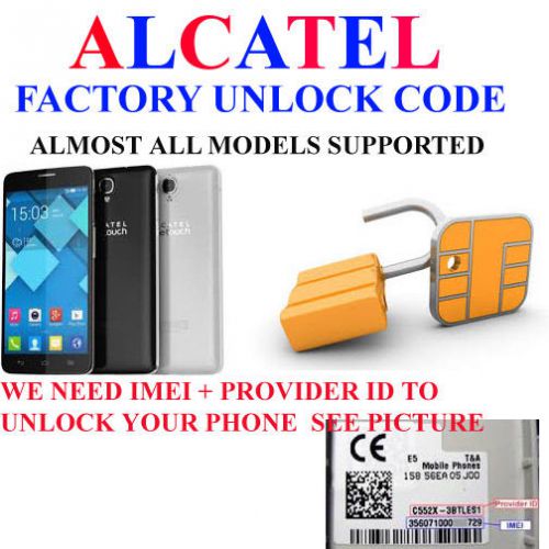 Alcatel unlock code VIRGIN CANADA ( OneTouch Idol 2S 6050