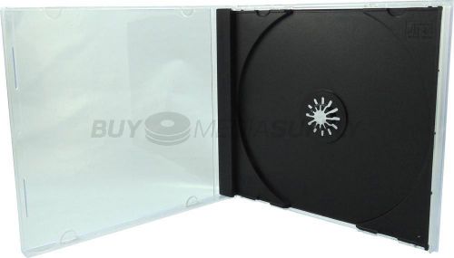 10.4mm standard black 1 disc cd jewel case - 140 pack for sale