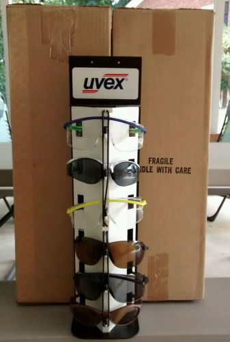 Uvex Countertop/Wall Display for 6 Pairs of Glasses w/bungee cord stays
