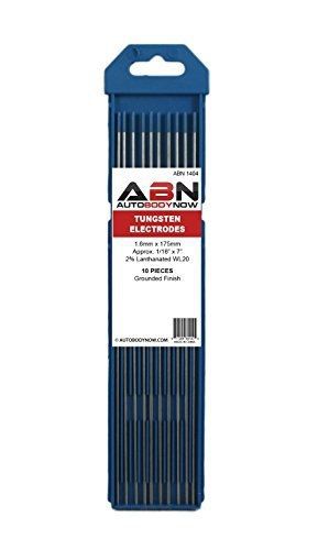ABN TIG Tungsten Electrodes 2% Lanthanated Blue 10 Pack 1/16&#034;x7&#034; (1.6mm x 175mm)