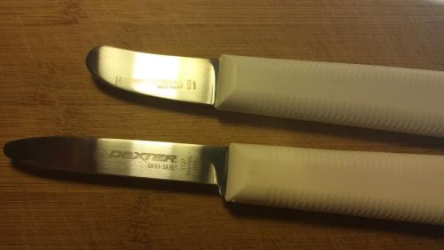 Two (2) dexter russell clam/scallop  knives. nsf rated. sanisafe. 2 styles. for sale