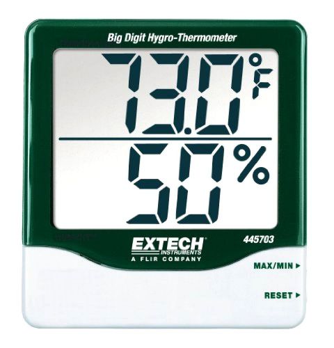Tools Home Extech 445703 Big Digit Hygro-Thermometer with Min/Max
