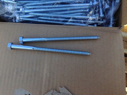 100 hex lag screws  5/16-9 x 5-1/2&#034;  lot of 100 brighton best quality free ship for sale