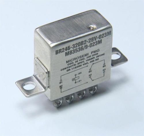 Microsemi corporation br246-320b2-28v-023m relay gen purpose dpdt 10a 28v *new* for sale