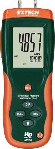Extech hd750 differential pressure manometer - 5psi for sale