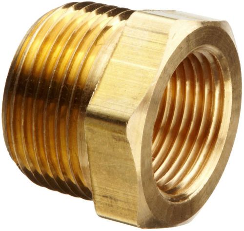 25 pack merit brass lead free pipe fitting hex bushing 1/2 male npt x 1/4 female for sale