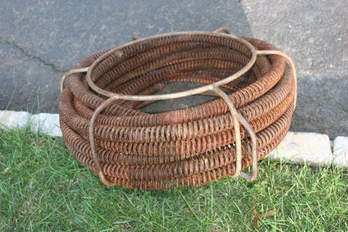 Massive  Metal Industrial drain cleaning coil or Steampunk Art pick up only