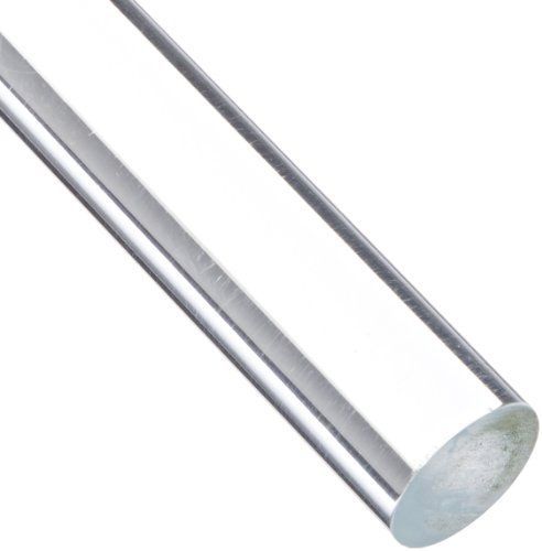 Small Parts Acrylic Round Rod, Transparent Clear, Meets UL 94HB, 5/8&#034; Diameter,
