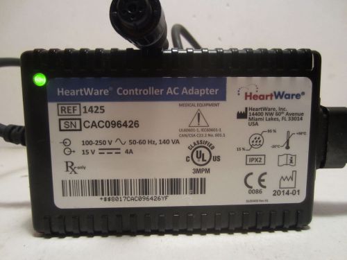 HeartWare Controller AC Adapter Ref: 1425  100/250V 50/60Hz 140Va 15V 4.0A