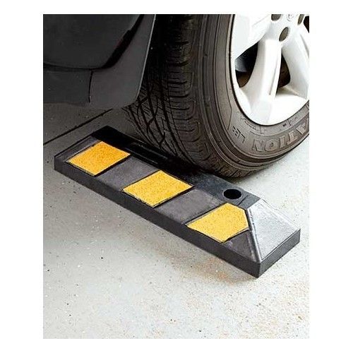 Parking curb block heavy duty rubber driveway wheel stop garage car rv safety for sale